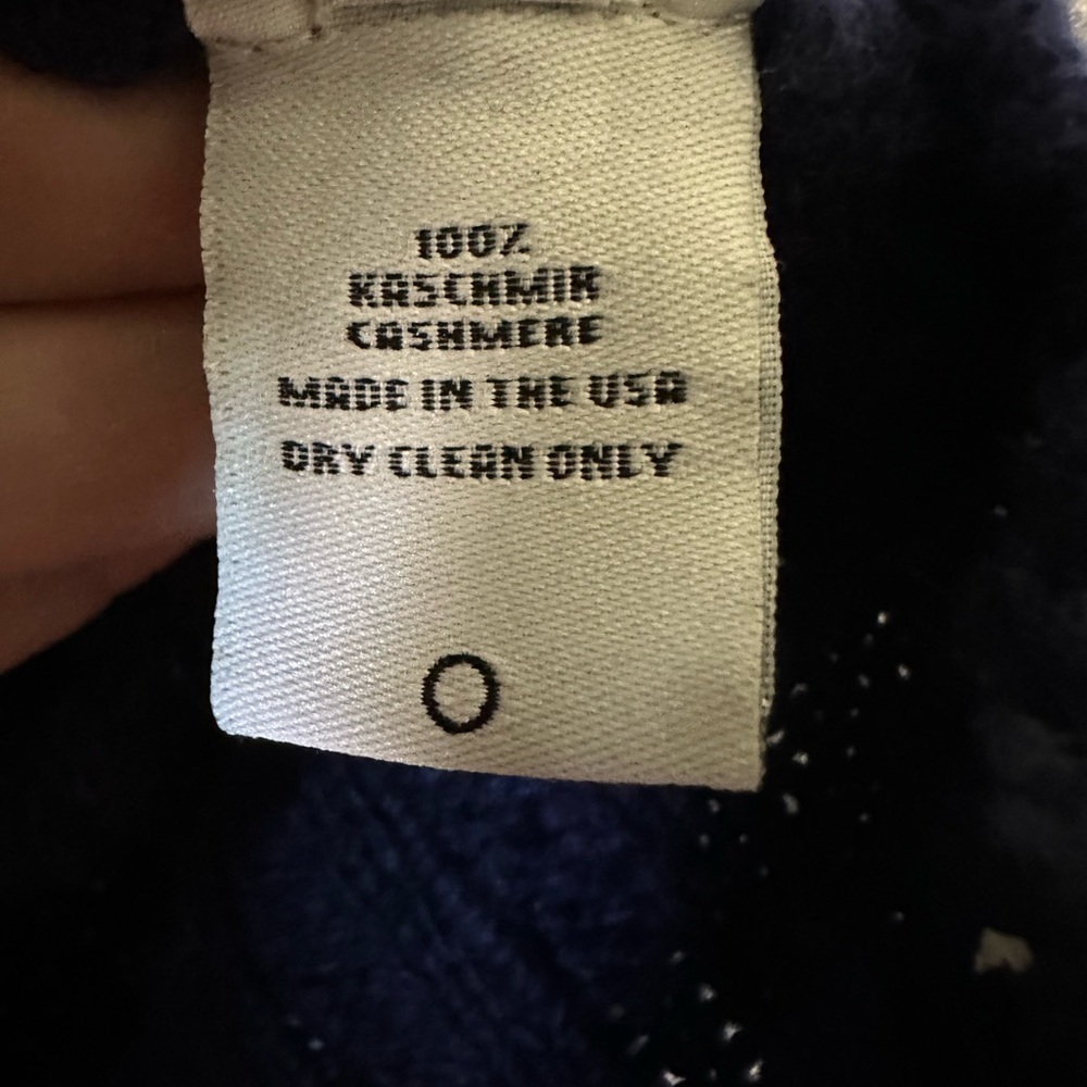 The Elder Statesman Deep Blue Cable Knit Cashmere Sweater - Size Small - Picture 7 of 9